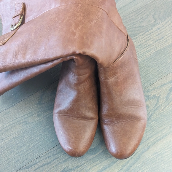 Rampage Women's Tall Boots Wedge Heels, Size 6.5, Brown - Picture 4 of 7